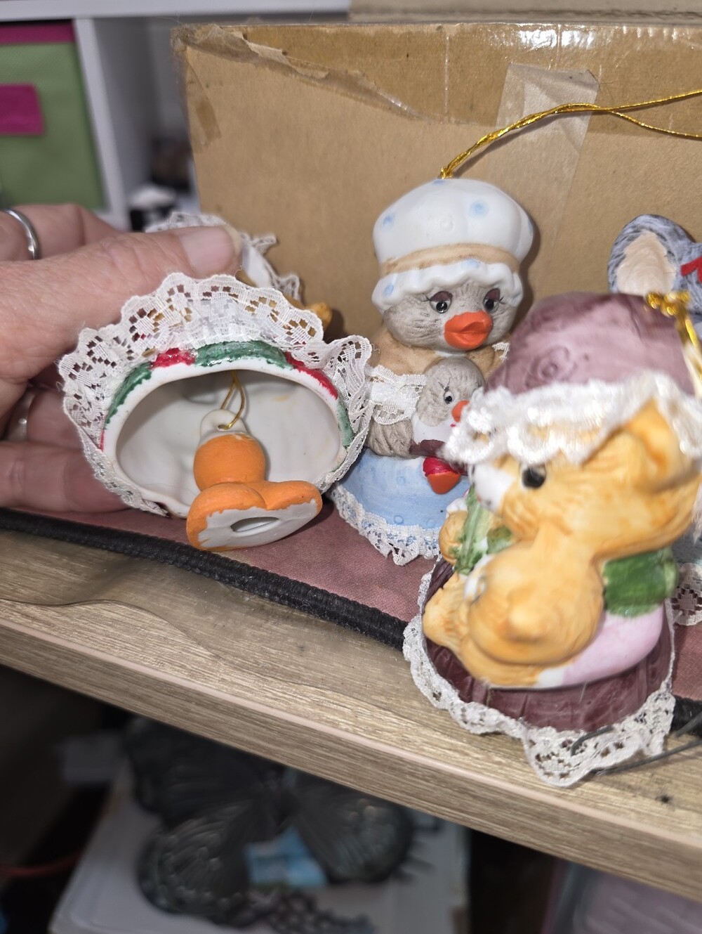 Set Of 5 Porcelain Animal Bells - Picture 3 of 3